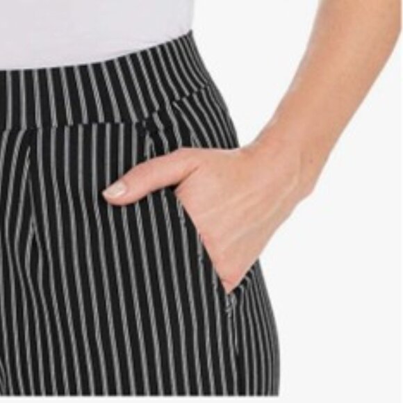 Hilary Radley Striped Ladies' Pull On Pant/Black & White size medium - Picture 11 of 12